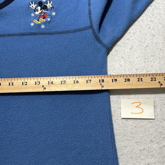 Vintage Disney Mickey Unlimited Women's Small V Neck Fleece Pullover Sweater - Picture 8 of 12